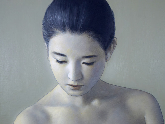 高塚省吾「夏の朝」油絵・P10号・共シール 拡大画像1