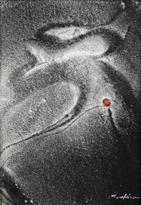 高山洋夫「沈黙の動」アクリルに砂地・SM　作品全体拡大画像