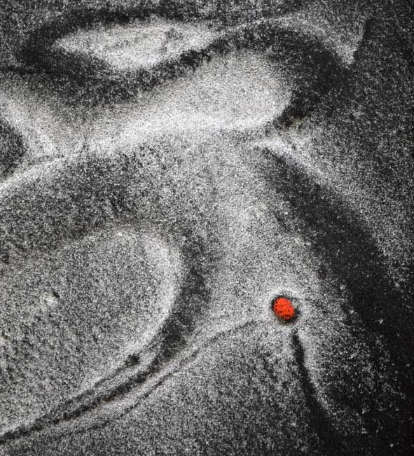 高山洋夫「沈黙の動」アクリルに砂地・SM 拡大画像3