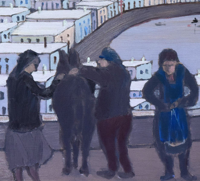 武田範芳「夕映ミコノス(エーゲ海)」油絵・F15号 拡大画像3