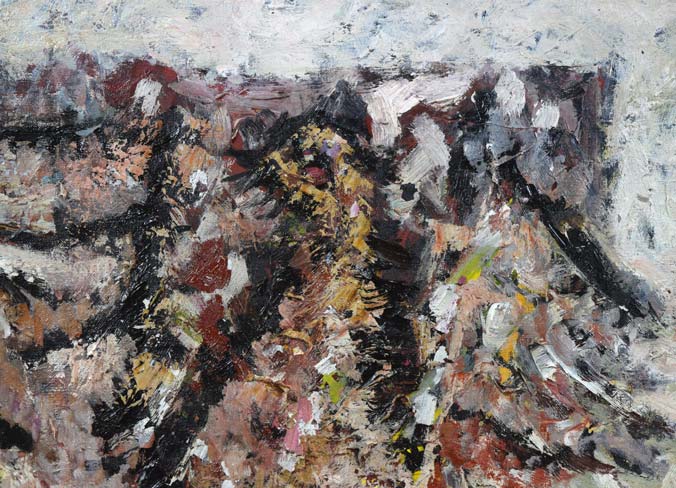 武田伸一「とり‐エチュードⅡ」油絵・F20号 拡大画像2