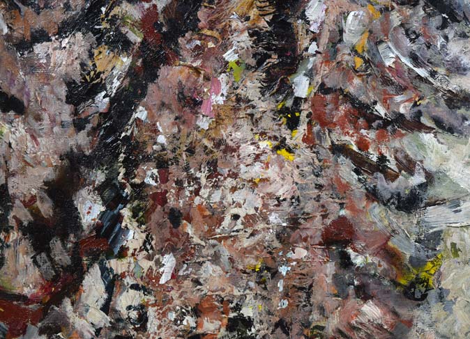 武田伸一「とり‐エチュードⅡ」油絵・F20号 拡大画像4