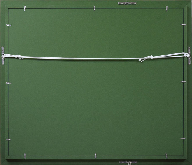 武田伸一「とり‐エチュードⅡ」油絵・F20号 額縁裏側画像