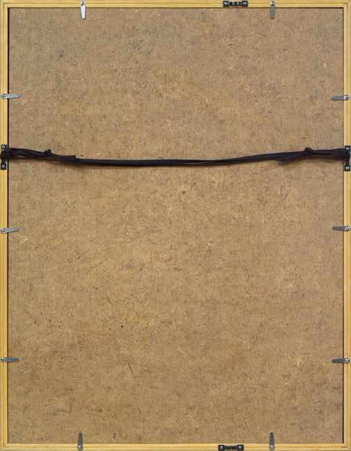 竹久夢二「舞扇」リトグラフ 額縁裏側画像