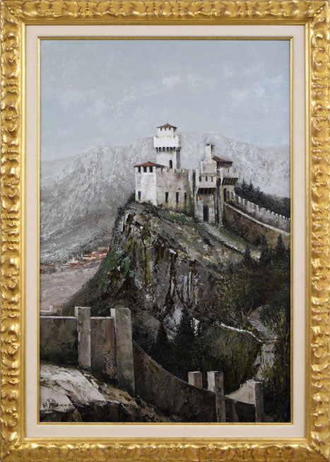 武本春根「望(サン・マリーノ)」油絵・M25号