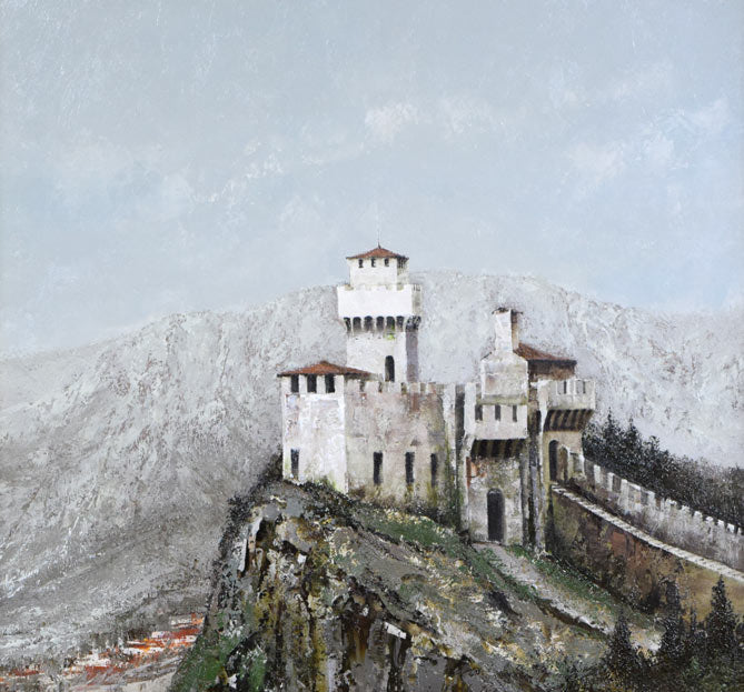 武本春根「望(サン・マリーノ)」油絵・M25号 拡大画像1