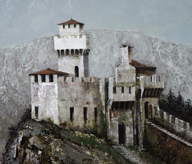 武本春根「望(サン・マリーノ)」油絵・M25号 拡大画像3