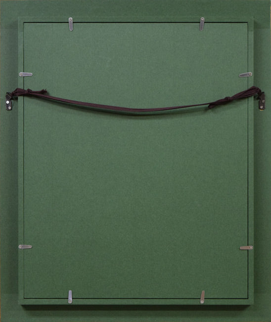 竹尾文夫「コスモス」油絵・F6号 額縁裏側画像