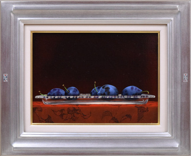 竹尾文夫「プルーン」油絵・F4号