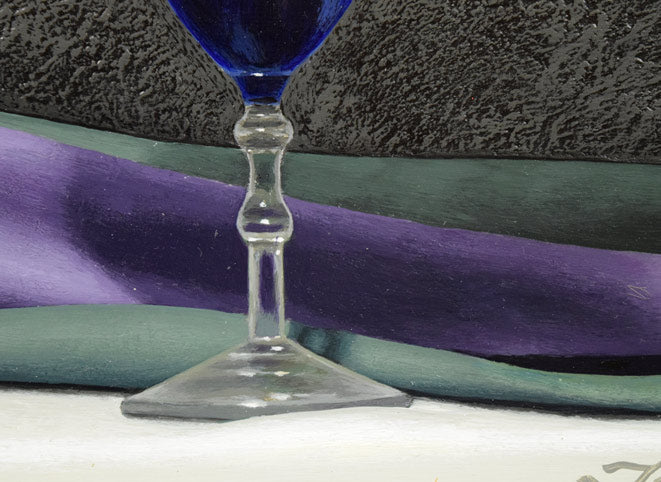 滝沢直次「パンジーと苺」油絵・F4号 拡大画像4