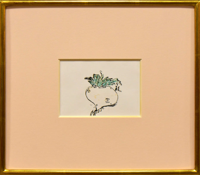 田村能里子「さし絵(蕪)」パステル画