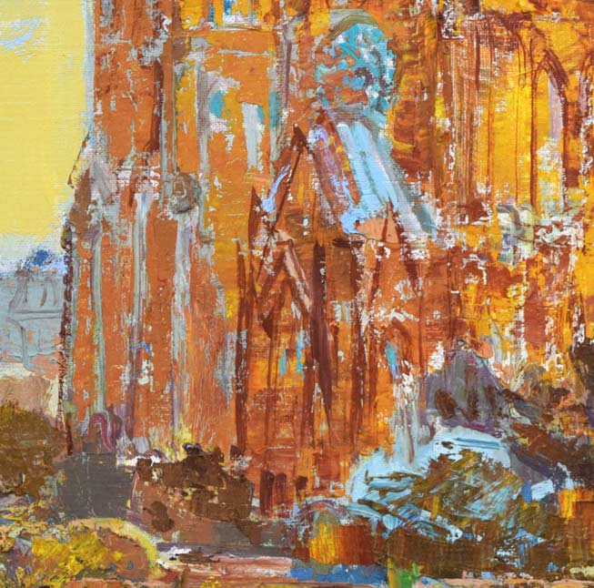 田村宏「ノートルダム(パリ)」油絵・F8号 拡大画像3