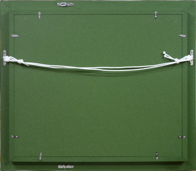 田村宏「ノートルダム(パリ)」油絵・F8号 額縁裏側画像