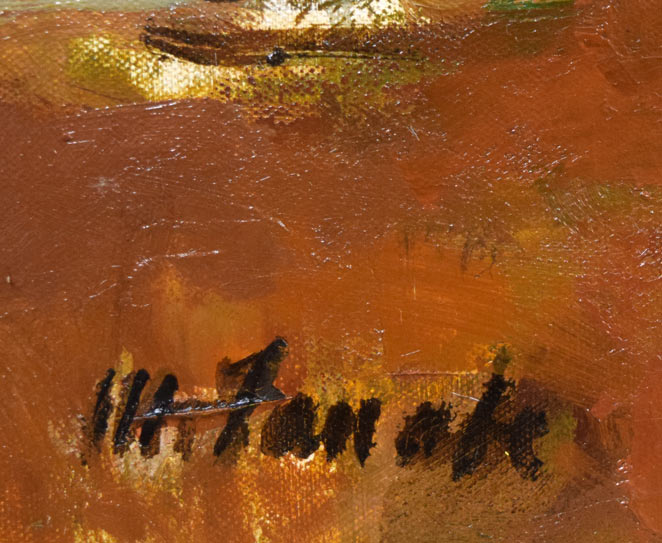 田辺三重松「サクレクール眺望(パリ)」油絵・F10号 サイン拡大画像