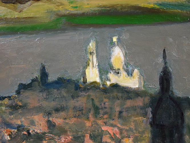 田辺三重松「サクレクール眺望(パリ)」油絵・F10号 拡大画像2