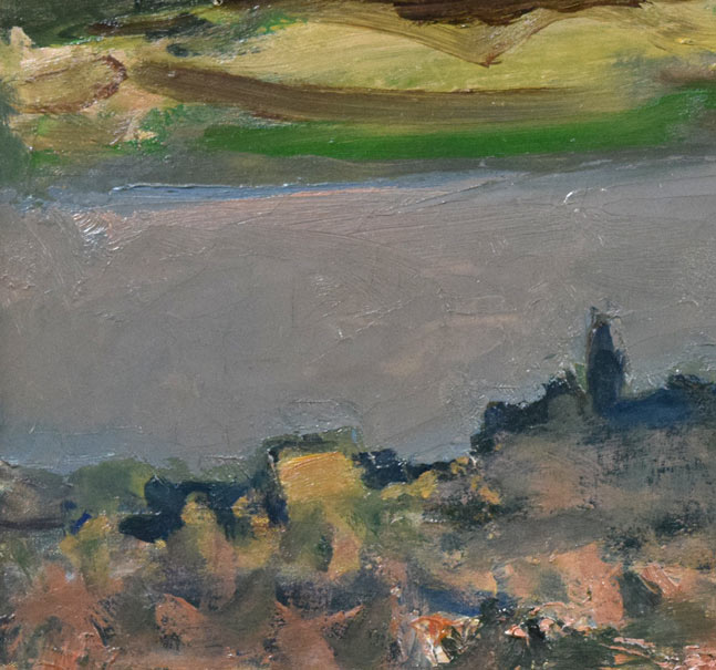 田辺三重松「サクレクール眺望(パリ)」油絵・F10号 拡大画像1