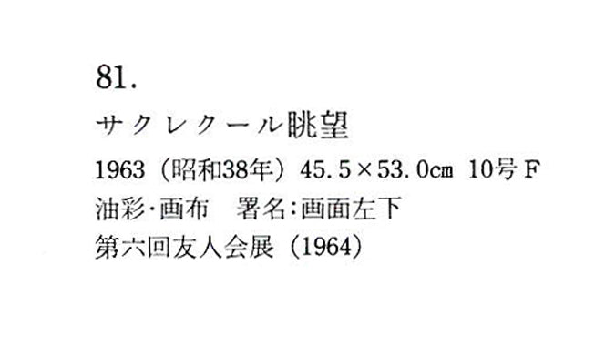 田辺三重松「サクレクール眺望(パリ)」油絵・F10号 画集掲載内容拡大