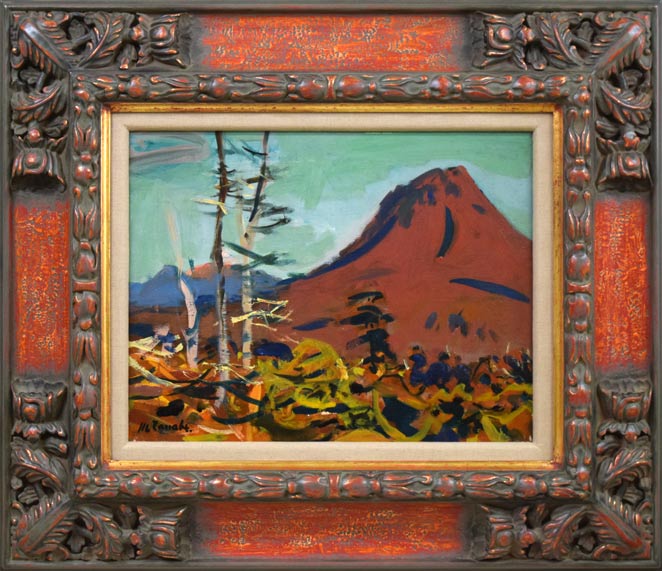 田辺三重松「双岳眺望(阿寒)」油絵・F6号