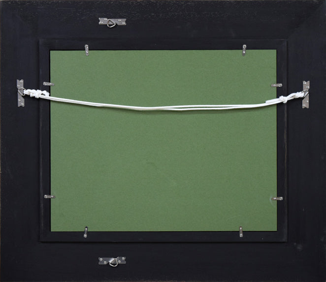 田辺三重松「双岳眺望(阿寒)」油絵・F6号 額縁裏側画像