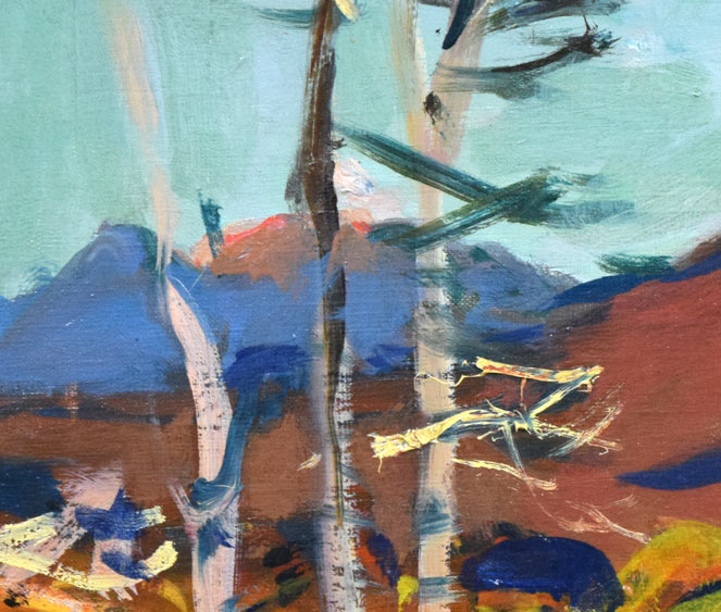 田辺三重松「双岳眺望(阿寒)」油絵・F6号 拡大画像1