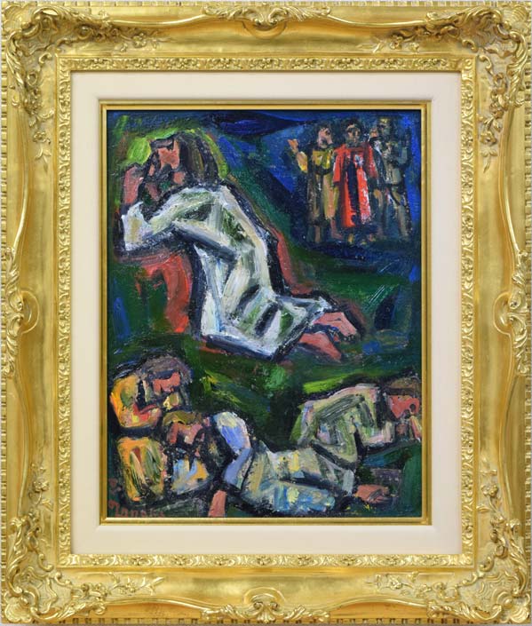 田中忠雄「ゲッセマネの祈り」油絵・F6号