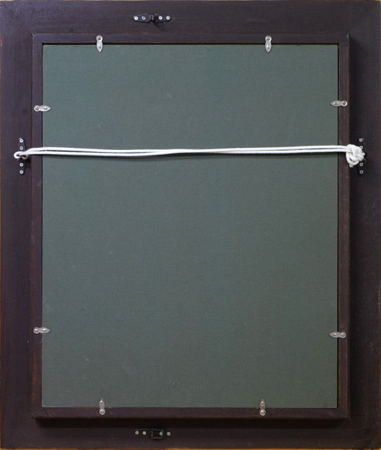 田中忠雄「ゲッセマネの祈り」油絵・F6号 額縁裏側部分