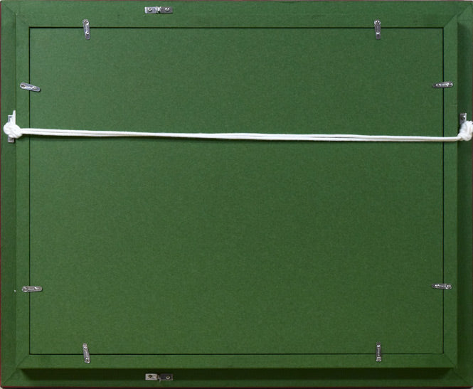 田中稔「運河風景(小樽)」油絵・F6号 額縁裏側画像