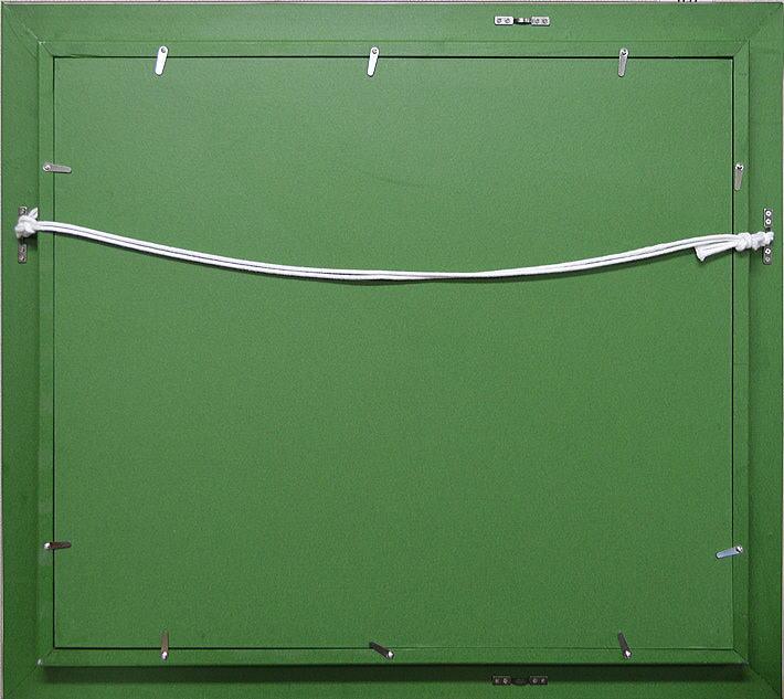 田中 祥三「創成川畔(札幌)」油絵・F10号 額縁裏側