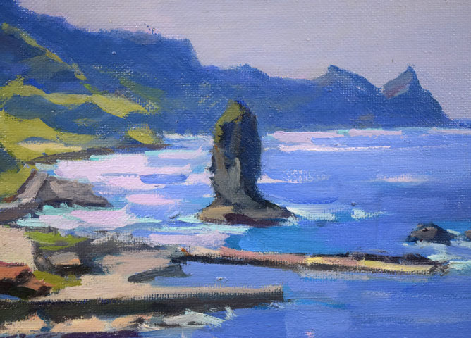 田中進「積丹風景」油絵・F8号 拡大画像3