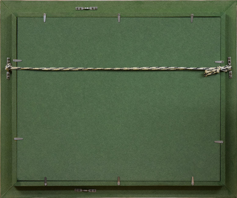 田中道治「春波(日高の海)」油絵・F6号 額縁裏側部分