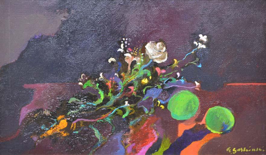 田中義昭「静物」油絵・M8号 拡大部分