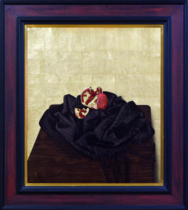 田中芳照「柘榴」油絵・F10号