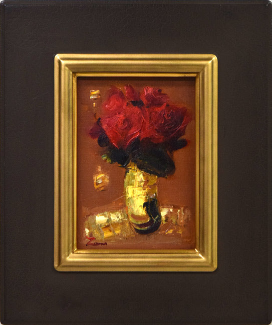 田中善明「バラ」油絵・SM
