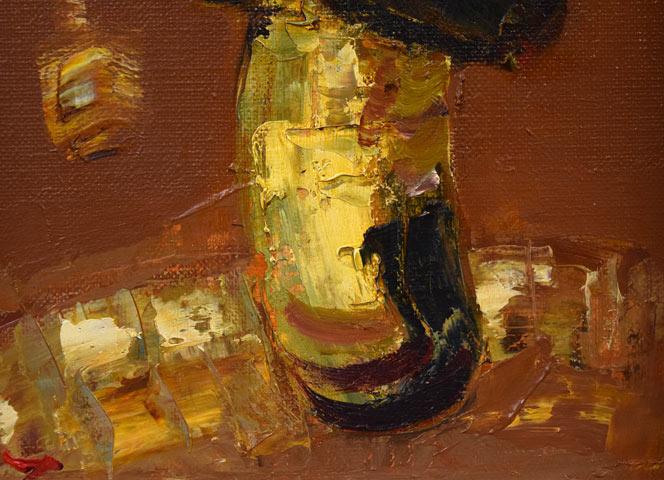 田中善明「バラ」油絵・SM 拡大画像2