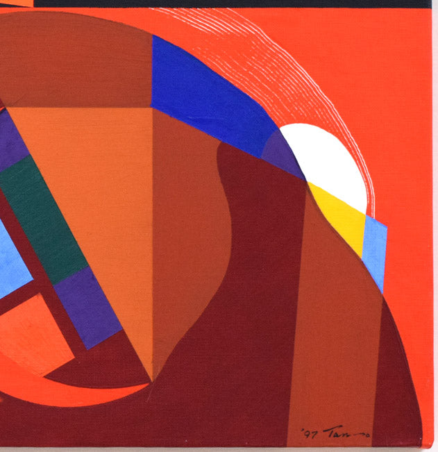 丹野信吾「赤色小宇宙。RED GALAXY.」油絵・S12号 拡大画像4