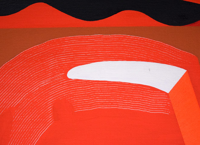 丹野信吾「赤色小宇宙。RED GALAXY.」油絵・S12号 拡大画像6