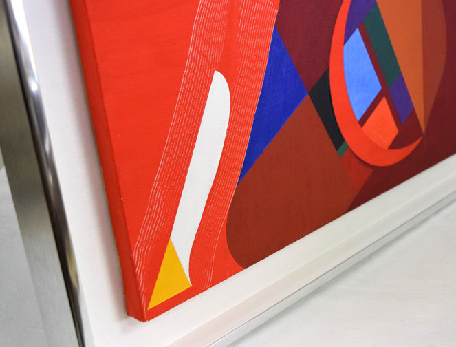 丹野信吾「赤色小宇宙。RED GALAXY.」油絵・S12号 拡大画像9