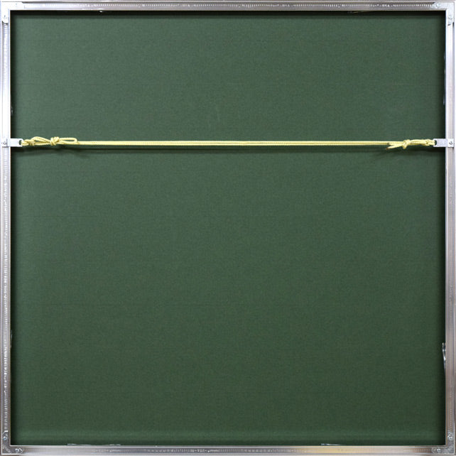 丹野信吾「赤色小宇宙。RED GALAXY.」油絵・S12号 額縁裏側画像