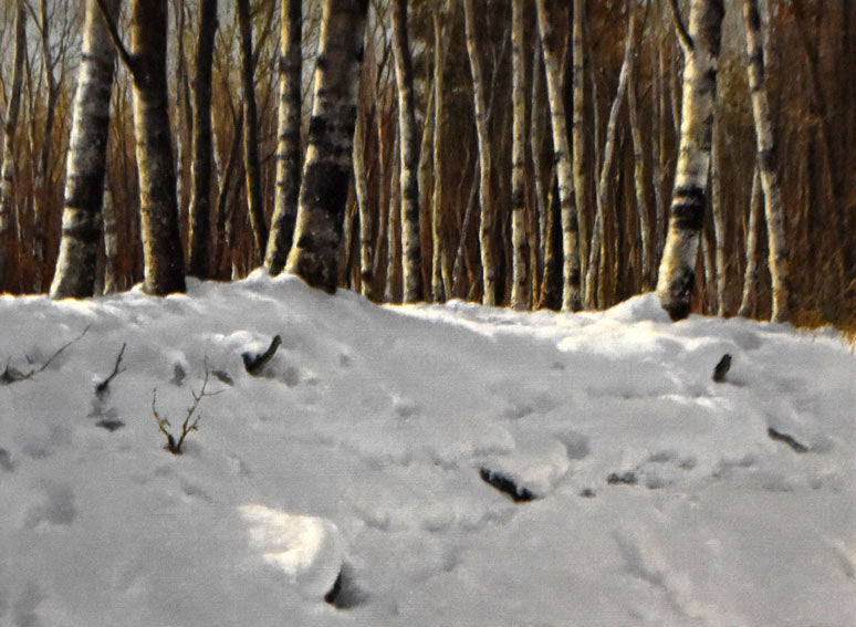 田染 幸雄「冬晴れ」油絵・P15号 拡大部分1