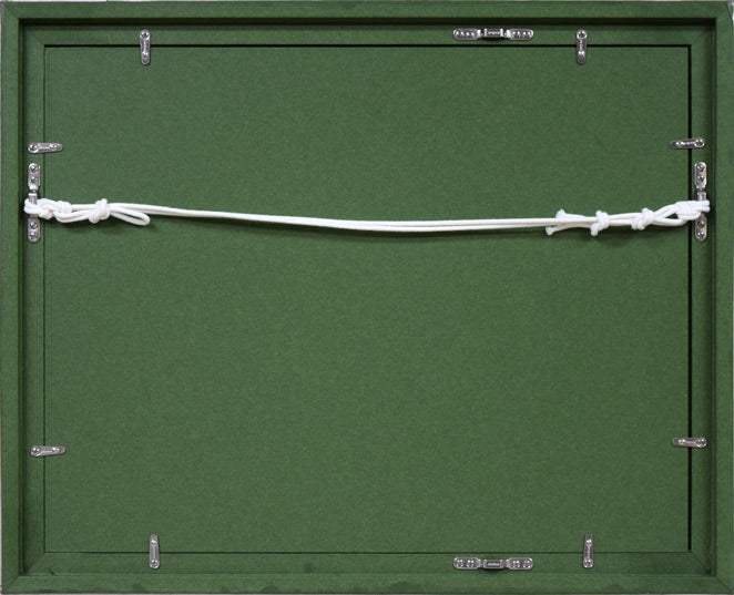 寺井重三「薔薇」油絵・F4号(白銀) 額縁裏側画像