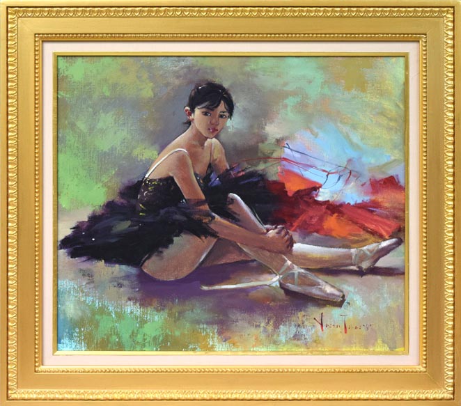 寺井重三「踊り子」油絵・F10号