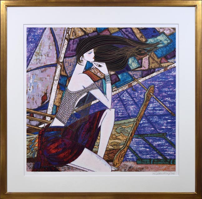 丁紹光「遥かな夢」シルクスクリーン版画