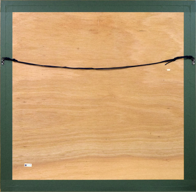 丁紹光「遥かな夢」シルクスクリーン版画 額縁裏側画像