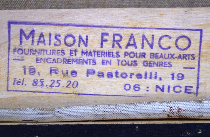 テオ トビアス(Theo TOBIASSE)「子供は大人の父」油絵・仏F20号 裏側拡大画像1