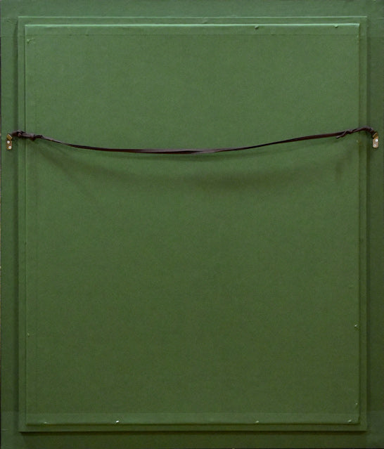 テオ トビアス(Theo TOBIASSE)「子供は大人の父」油絵・仏F20号 額縁裏側画像