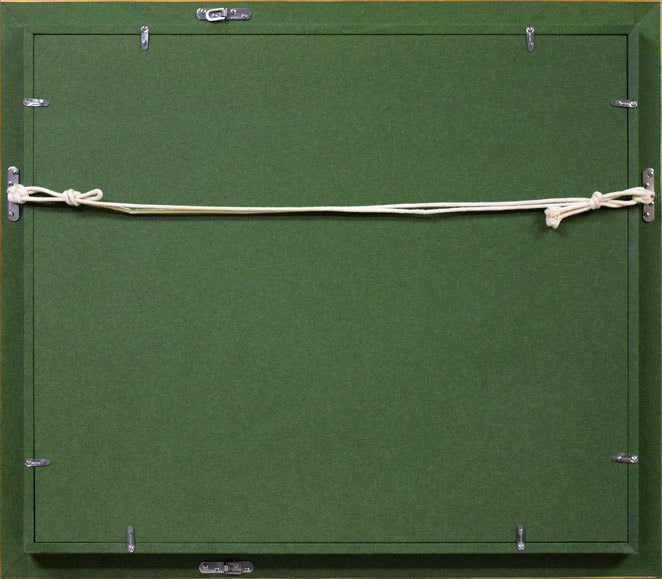 富樫正雄「にれ巨木(北海道大学)」油絵・F8号 額縁裏側画像