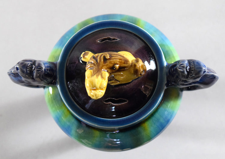 三代徳田八十吉(正彦)「彩釉香炉」共箱 全体画像5