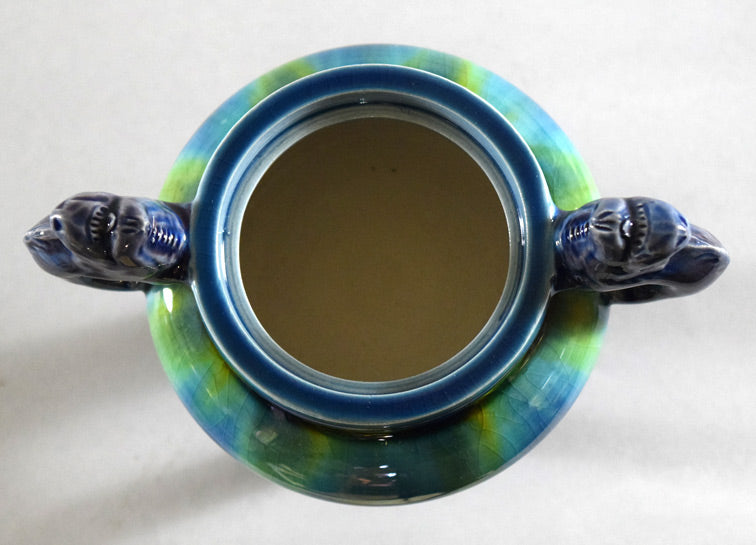 三代徳田八十吉(正彦)「彩釉香炉」共箱 全体画像6