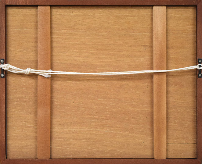 徳力富吉郎「春・清水寺」木版画 額縁裏側画像