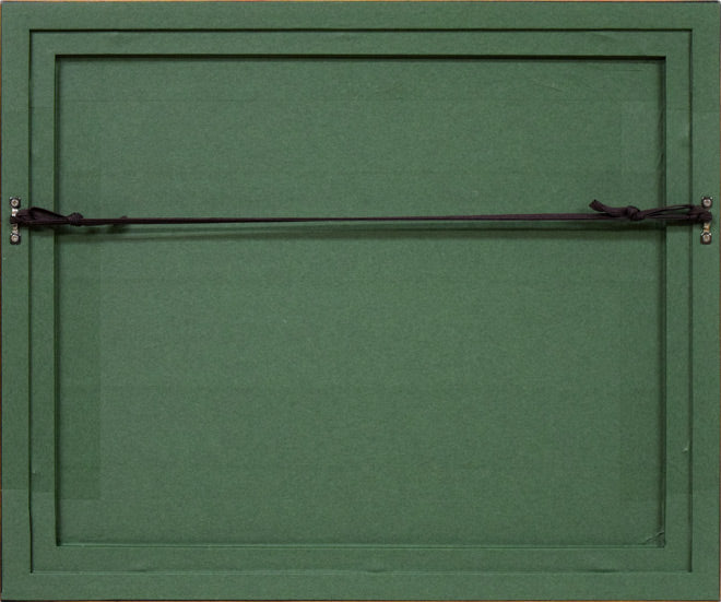 友成晴雄「シエナ(イタリア)」水彩画 額縁裏側画像